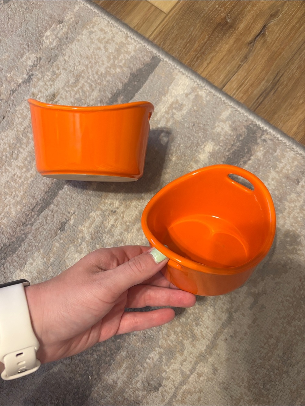 Rachael Ray Bright Orange Ceramic Prep Bowls